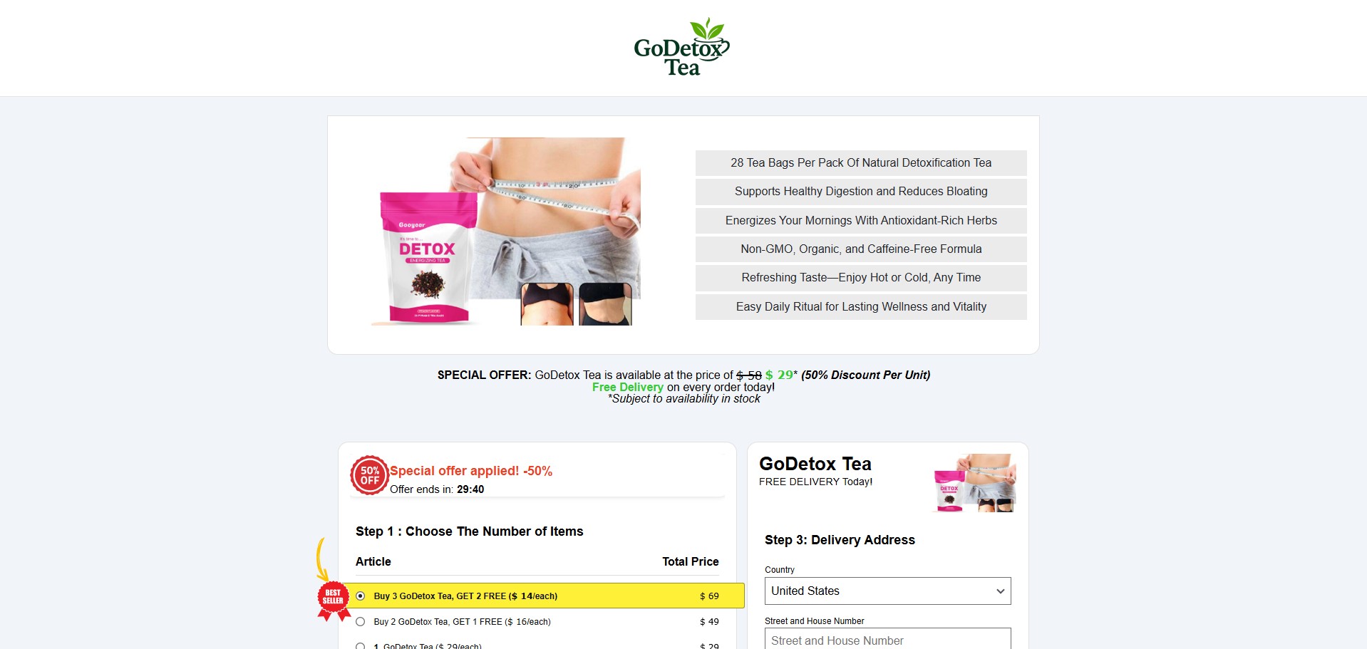 GoDetox Tea Produktas