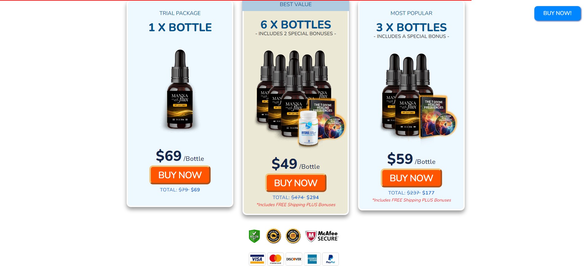 MannaFlux Produktas