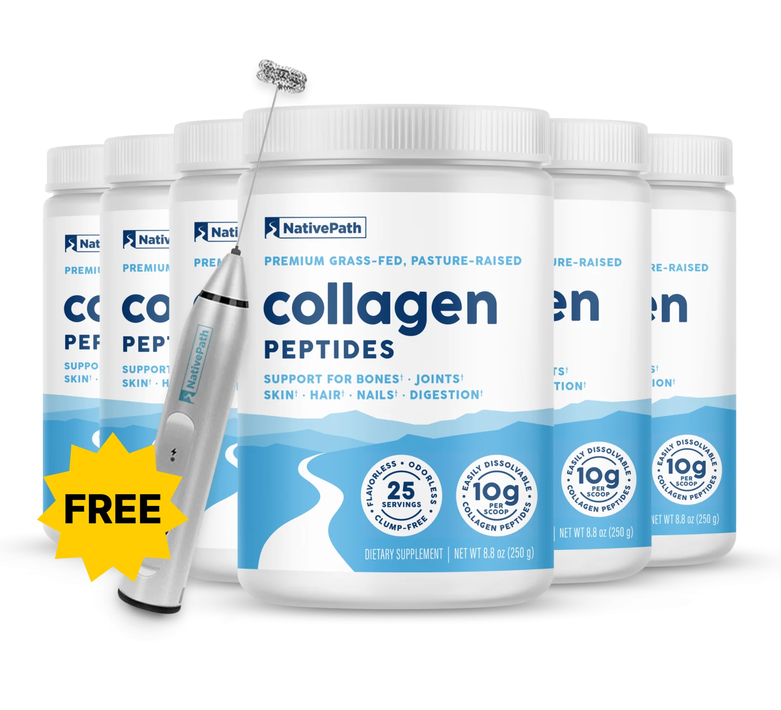 Native Path Collagen Jars GLP1 + Frother Produktas