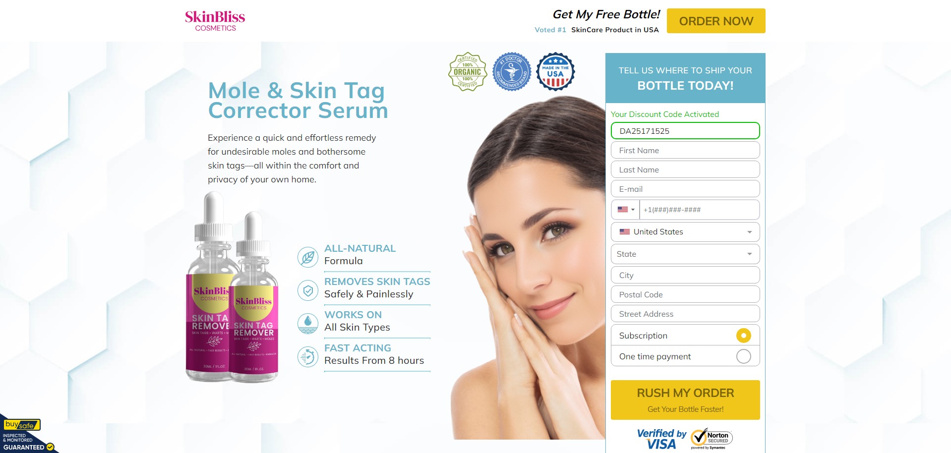 SkinBliss Cosmetics Produktas